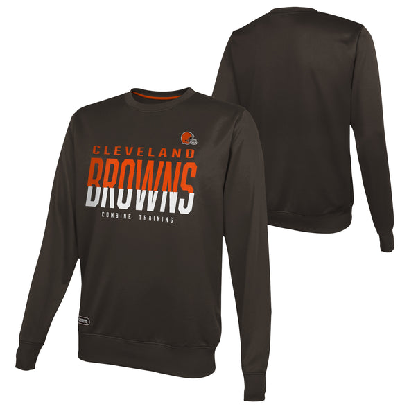 Outerstuff NFL Men's Cleveland Browns Pro Style Performance Fleece Sweater