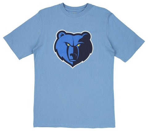 FISLL NBA Men's Memphis Grizzlies Team Color, Name and Logo Premium T-Shirt