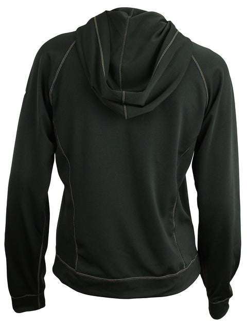 Reebok Women's PlayDry Performance Zipped Hoodie Sweatshirt, Black
