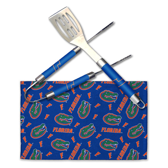 Northwest NCAA Florida Gators Scatter Print 3 Piece BBQ Grill Set