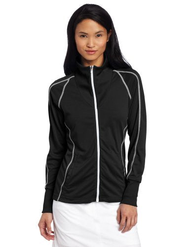 Adidas Golf Women's Contrast Stitched Full-Zip Training Top Sweatshirt