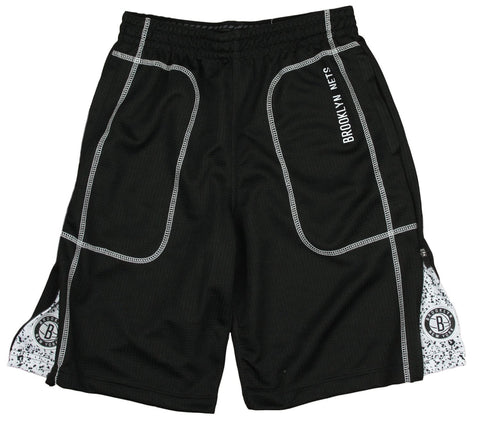 Zipway NBA Youth Brooklyn Nets Waffle Athletic Basketball Shorts, Black