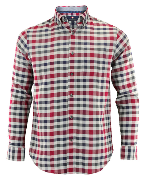 Argyle Culture Men's Button Up Textured Plaid Shirt, Color Options