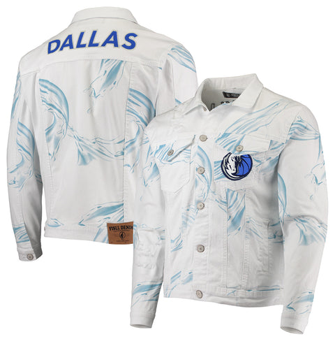 FISLL NBA Men's Dallas Mavericks Team Classic Denim Jacket