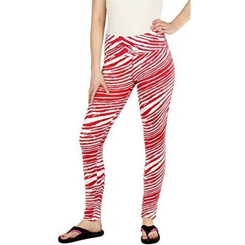 Zubaz MLB Women's St Louis Cardinals Team Color Tiger Print Leggings Pants