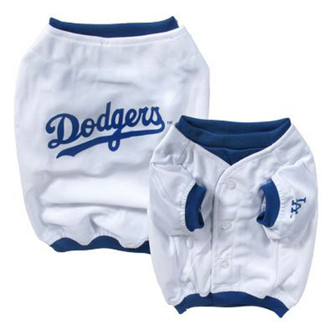 Sporty K9 MLB Los Angeles Dodgers Baseball Dog Jersey, White