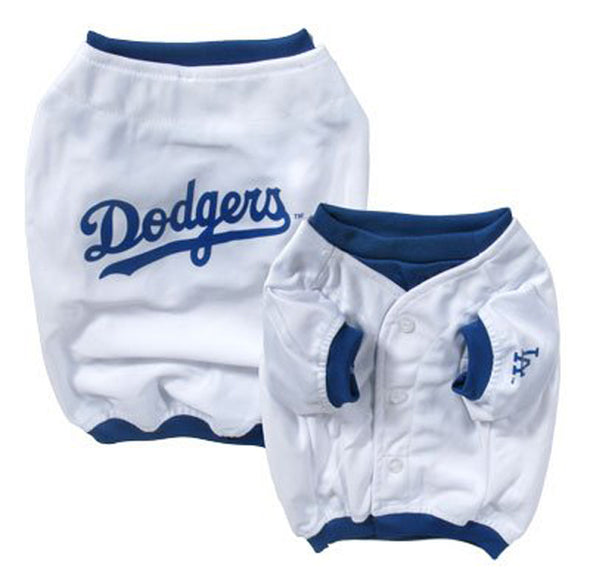 Sporty K9 MLB Los Angeles Dodgers Baseball Dog Jersey, White