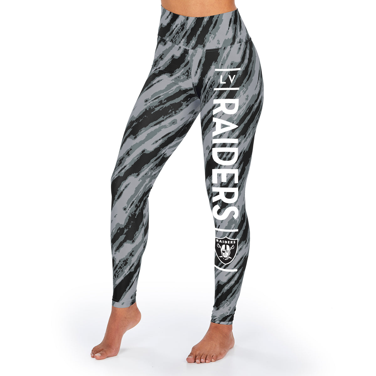 Zubaz NFL Women's Las Vegas Raiders Diagonal Streak Leggings – Fanletic