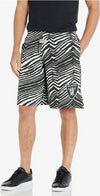 Zubaz Las Vegas Raiders NFL Men's Classic Zebra Print Shorts with Team Logo