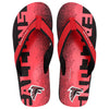FOCO NFL Men's Atlanta Falcons Contour Fade Wordmark Thong Sandals