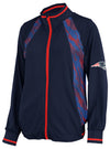 Zubaz NFL Women's New England Patriots Elevated Full Zip Viper Accent Jacket