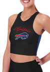 Certo By Northwest NFL Women's Buffalo Bills Crosstown Midi Bra, Black