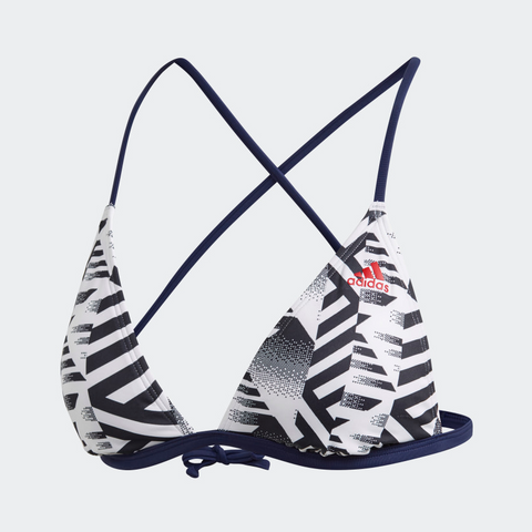 Adidas Women's Two Ways Bikini Top, White / Black / Tech Indigo