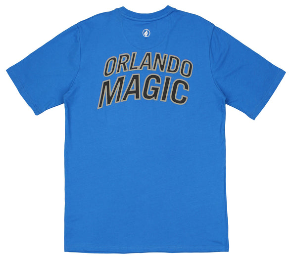 FISLL NBA Men's Orlando Magic Team Color, Name and Logo Premium T-Shirt