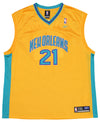 Reebok New Orleans Hornets Jamaal Magloire #21 NBA Men's Replica Jersey, Gold