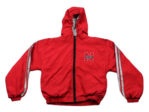 Nebraska Cornhuskers NCAA Youth Lightweight Reversible Hooded Jacket, Red
