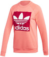 Adidas Women's Trefoil Crew Sweatshirt, Flash Red