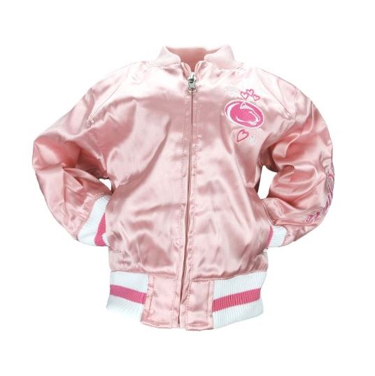 NCAA College Infants Pennsylvania State University Satin Cheer Jacket - Pink