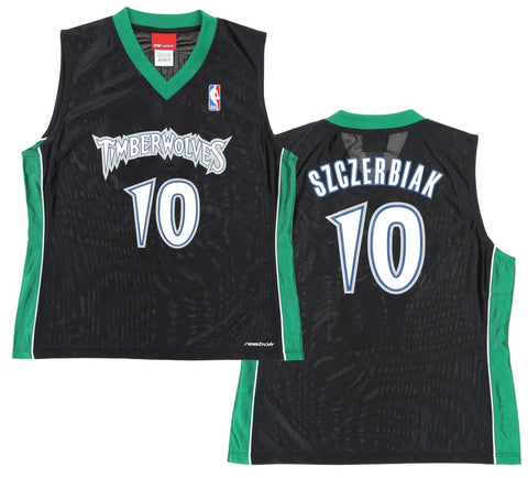 Reebok NBA Women's Minnesota Timberwolves Wally Szczerbiak #10 Dazzle Jersey, Black