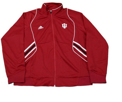 Adidas NCAA College Women's Indiana Hoosiers IU Warm Up Track Jacket - Red