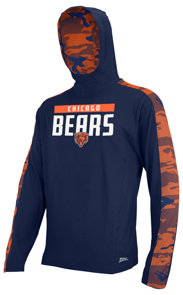 Zubaz NFL Men's Chicago Bears Elevated Hoodie with Camo Accents