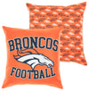 FOCO NFL Denver Broncos 2 Pack Couch Throw Pillow Covers, 18 x 18