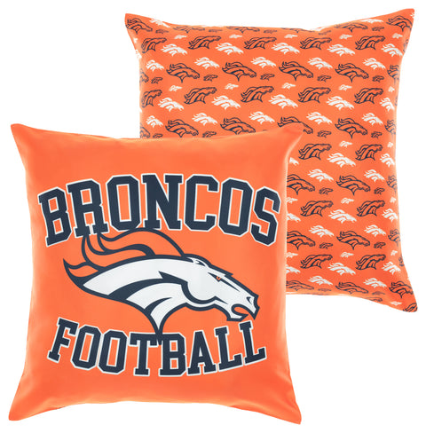FOCO NFL Denver Broncos 2 Pack Couch Throw Pillow Covers, 18 x 18