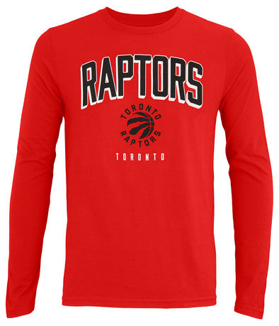 Outerstuff Toronto Raptors NBA Boys' Youth (8-20) Replen Long Sleeve Dunked Tee, Red