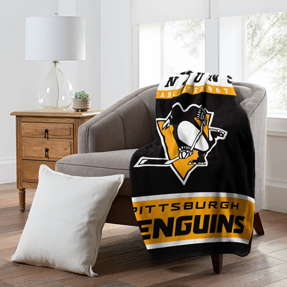 Northwest NHL Pittsburgh Penguins Raschel Throw Blanket