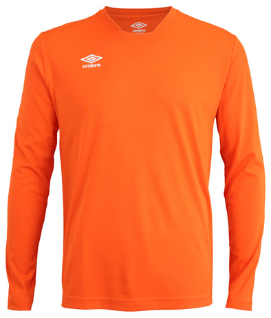Umbro Men's Center Long Sleeve Soccer Tee, Soccer Shots Orange