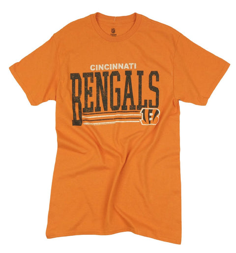 Cincinnati Bengals NFL Football Men's Fundamentals Logo T-Shirt Tee Top, Orange