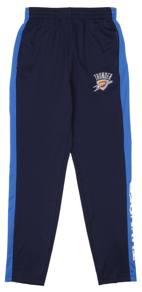 OuterStuff NBA Youth Boys Side Stripe Slim Fit Performance Pant, Oklahoma City Thunder