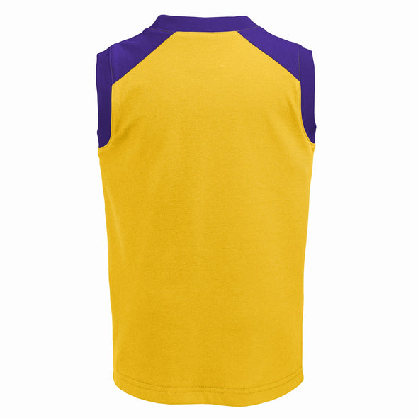 Outerstuff Los Angeles Lakers NBA Boys Infants (12M-24M) Training Camp Tank & Short Set, Gold/Purple