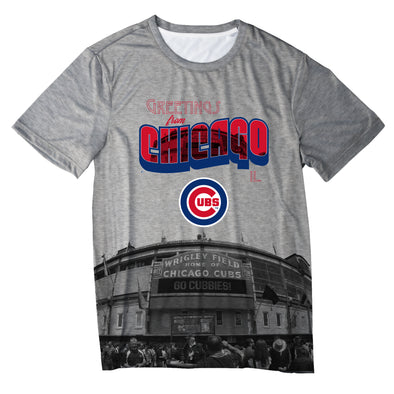 Forever Collectibles MLB Men's Chicago Cubs Greetings T-Shirt