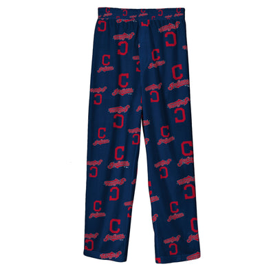 Outerstuff Cleveland Indians MLB Boys' Youth (4-20) Team Color Sleepwear Pant, Blue