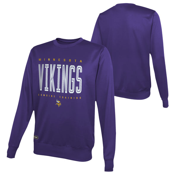 Outerstuff NFL Men's Minnesota Vikings Top Pick Performance Fleece Sweater