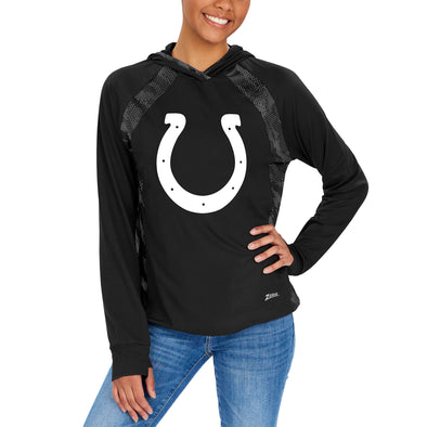 Zubaz NFL Women's Indianapolis Colts Elevated Hoodie W/ Black Viper Print