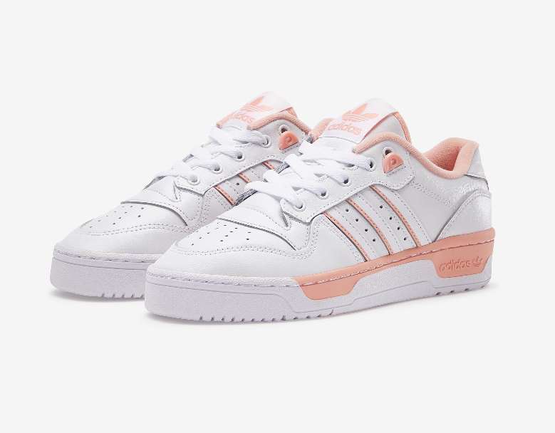 Adidas Junior Big Boy Rivalry Casual Sneakers, White/Glow Pink - 