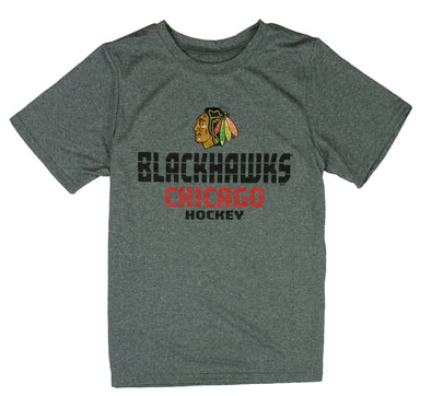 NHL Hockey Kids / Youth Chicago Blackhawks Short Sleeve T-Shirt - Grey