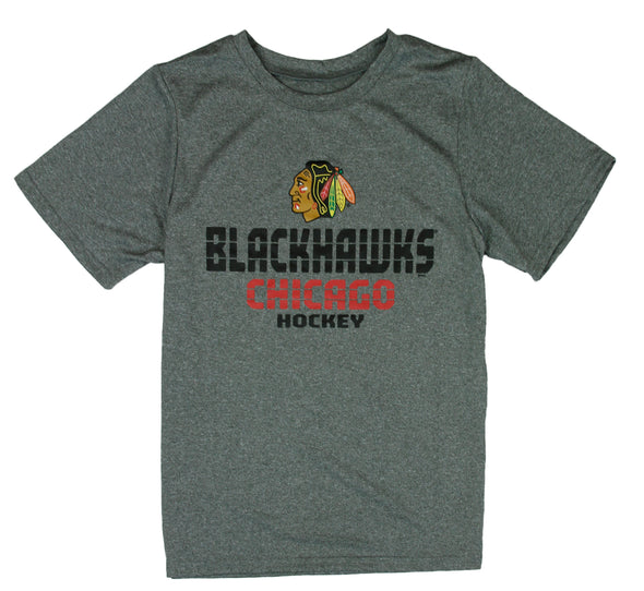 NHL Hockey Kids / Youth Chicago Blackhawks Short Sleeve T-Shirt - Grey