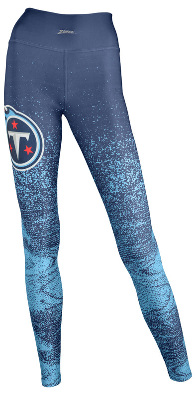 Zubaz NFL Women's Tennessee Titans Static Fade Leggings