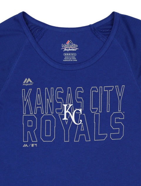 Outerstuff MLB Youth Girls Kansas City Royals Diamond Section Team Shirt Top