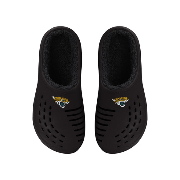 FOCO NFL Men's Jacksonville Jaguars Sherpa Lined Big Logo Clogs