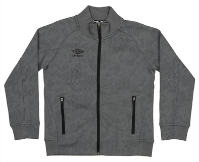 Umbro Youth (4-18) Full Zip Tech Fleece Jacket, Industrial Grey/Black Beauty