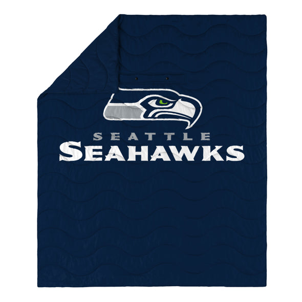 FOCO NFL Seattle Seahawks Exclusive Outdoor Wearable Big Logo Blanket, 50" x 60"