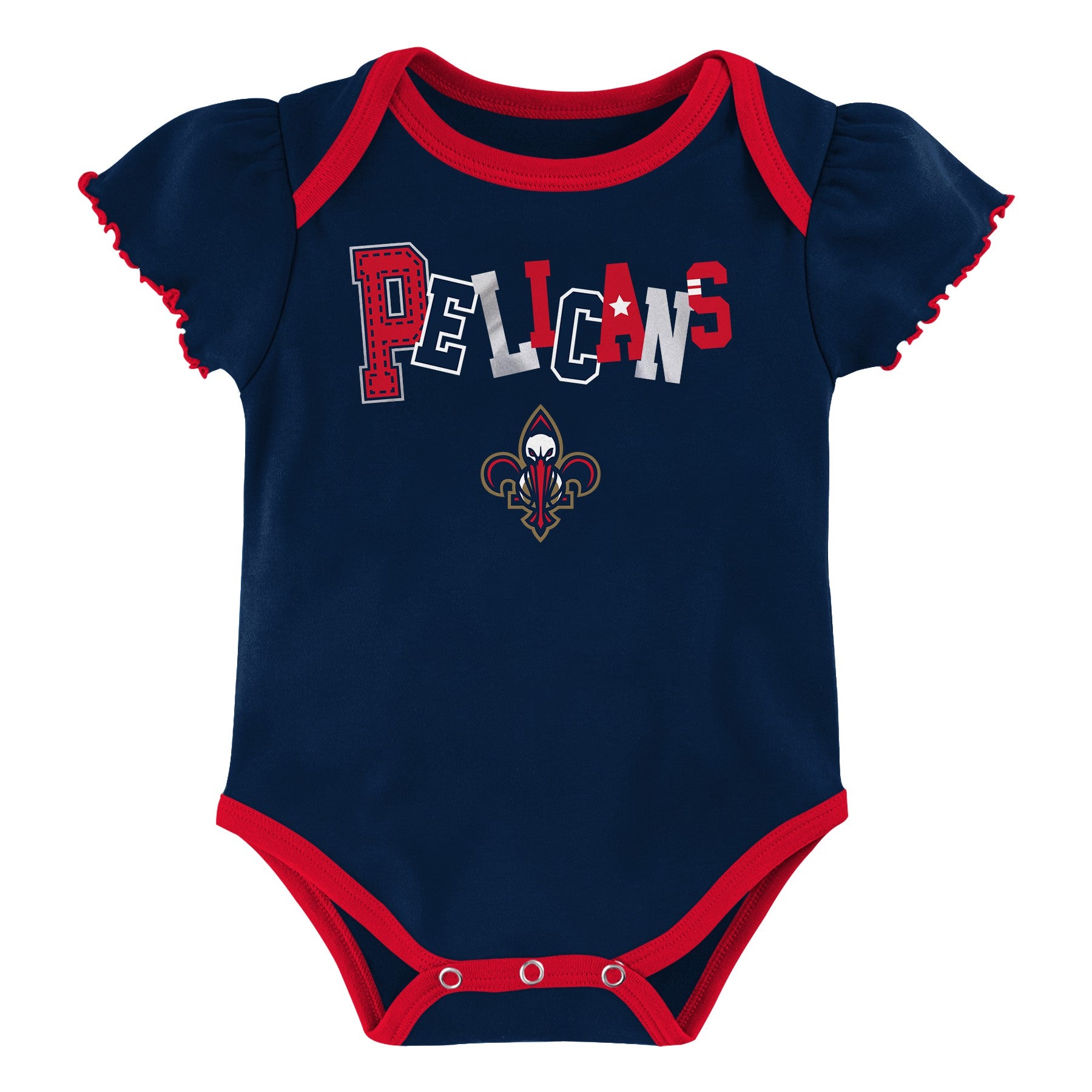 NFL New England Patriots 6-12m 3-Pack Short Sleeve Bodysuits