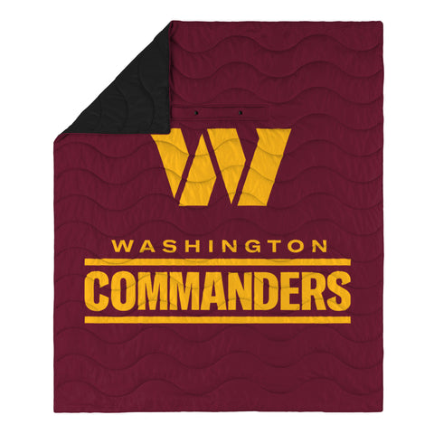 FOCO NFL Washington Commanders Exclusive Outdoor Wearable Big Logo Blanket, 50" x 60"