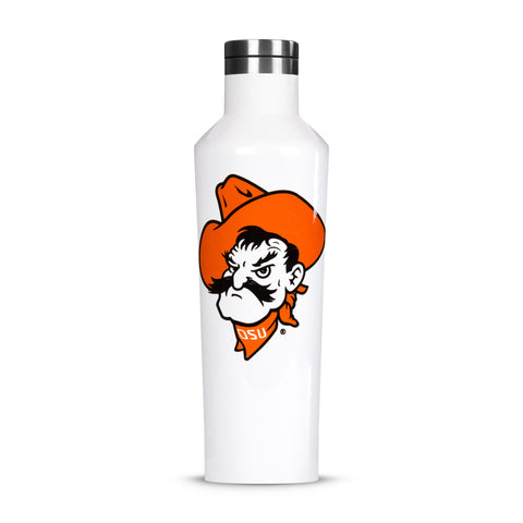 Corkcicle NCAA Oklahoma State Cowboys Canteen 16oz Modernist White, Big Logo