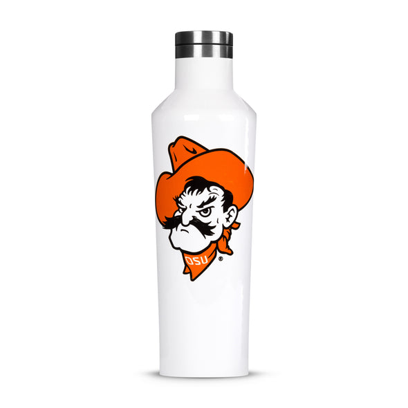 Corkcicle NCAA Oklahoma State Cowboys Canteen 16oz Modernist White, Big Logo