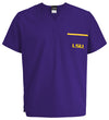 Fabrique Innovations NCAA Unisex LSU Tigers Team Color Scrub Top